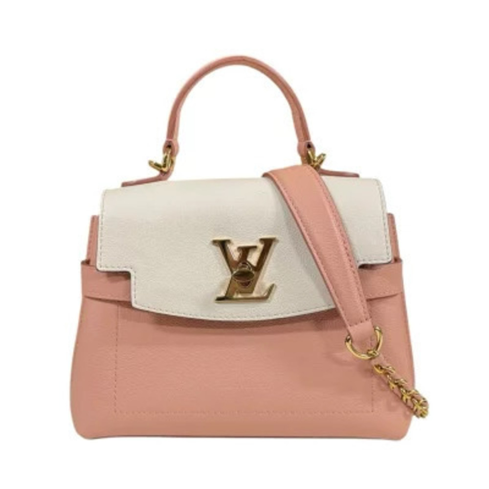 Louis Vuitton Lockme Eva Shoulder Bag Leather Pink